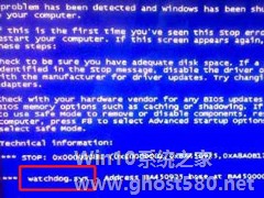 Win7看视频时突然出现watchdog.sys蓝屏的解决方法